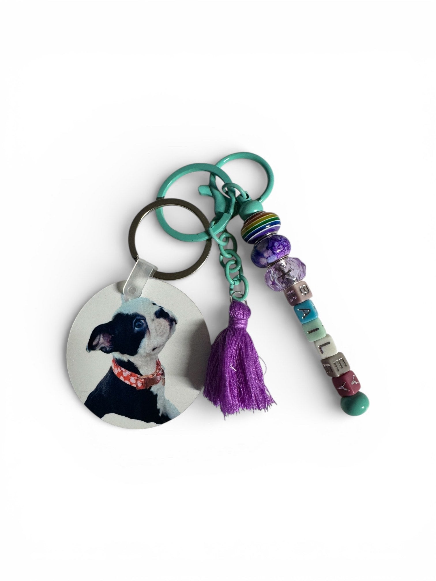 Customized Deluxe Beaded Keychain