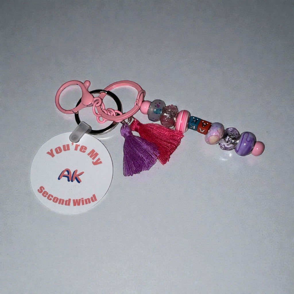 Customized Deluxe Beaded Keychain
