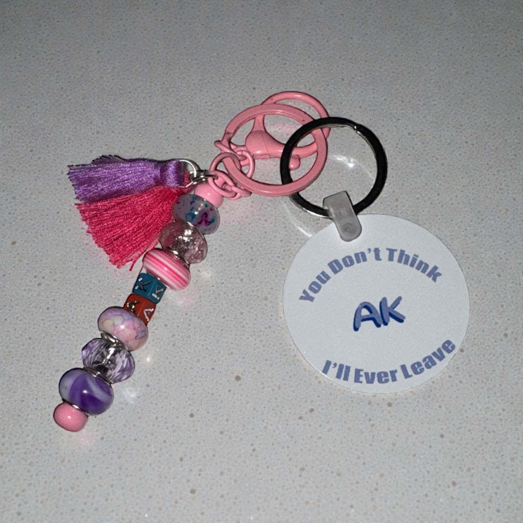 Customized Deluxe Beaded Keychain