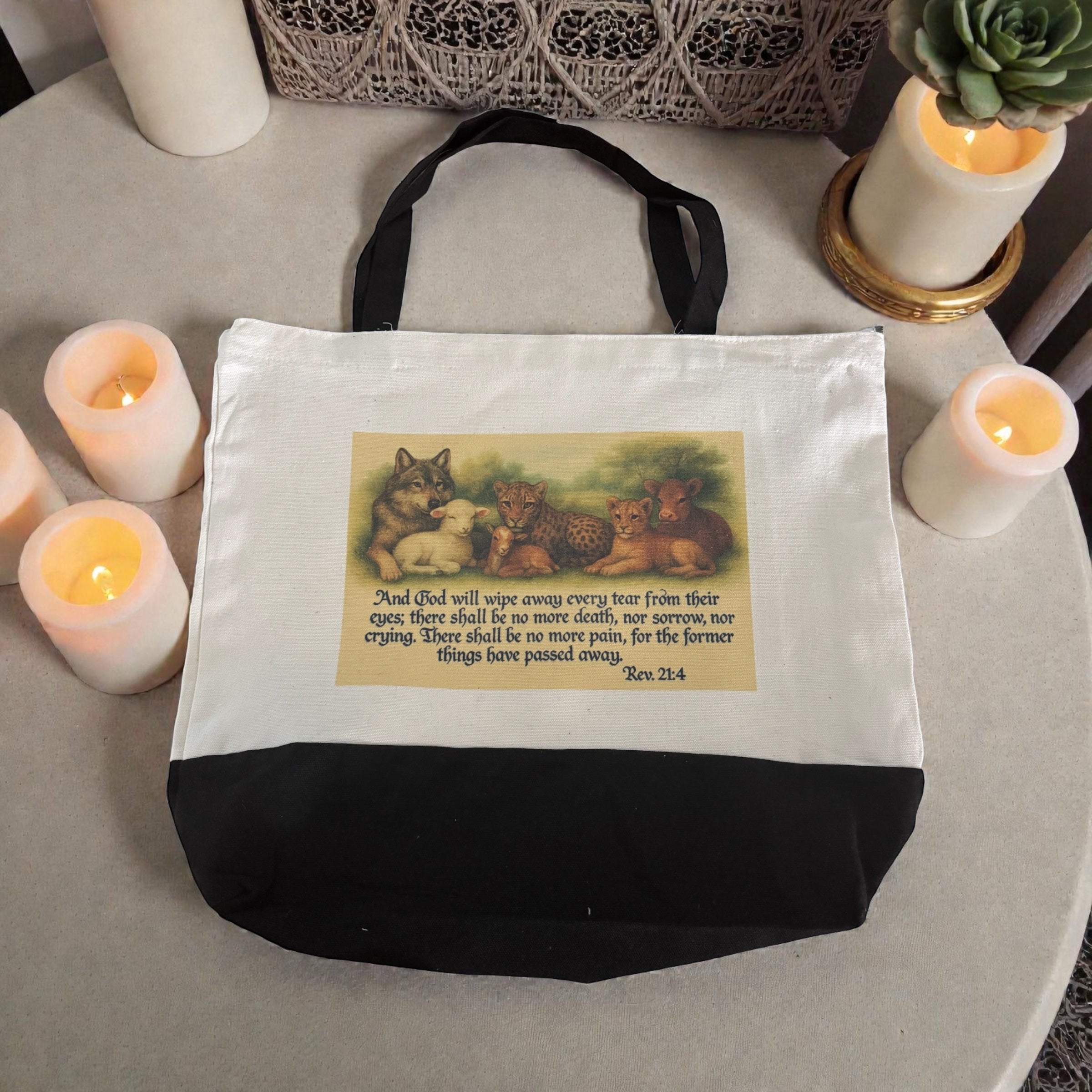 Customized Zip Up Tote Bag